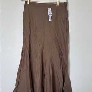 Topshop Brown Maxi Trumpet Skirt Casual Resort Wear